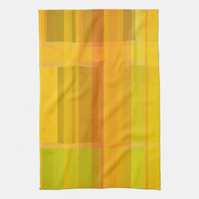 Modern Abstract | Colourful Citrus Colours Tea Towel (Vertical)