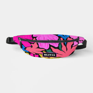 Modern Abstract colourful floral pattern Bum Bags