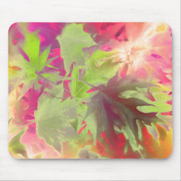 Modern Abstract Colourful Leaves Mouse Pad