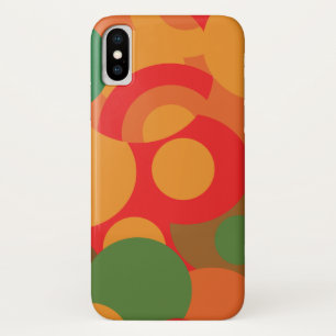 Modern abstract colourful Retro pattern iPhone X Case