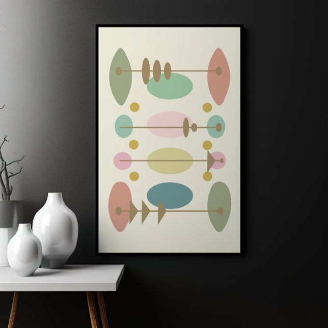 Modern Abstract Colourful Shapes, Mid Century  Poster (Creator Uploaded)