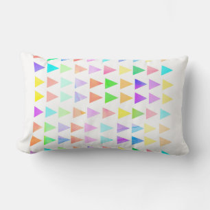 modern abstract colourful triangle pattern lumbar cushion