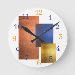 Modern Abstract Colourful Wall Clock Aesthetic