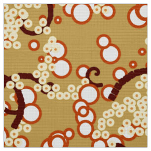 Modern Abstract Confetti Print, Mustard Gold Fabric