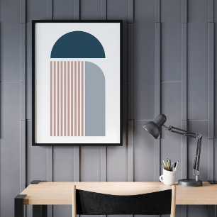 Modern Abstract Contemporary Geometric Art Poster