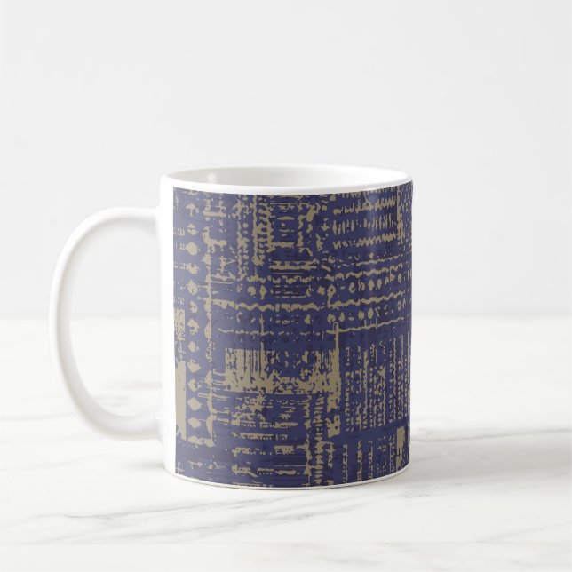 Modern abstract, contemporary surface pattern desi coffee mug (Left)
