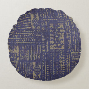 Modern abstract, contemporary surface pattern desi round cushion
