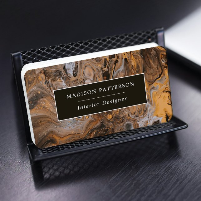 Modern Abstract Copper Chic Professional  Business Card (Creator Uploaded)