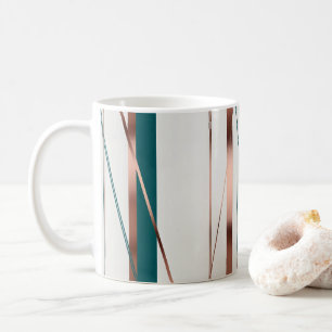 Modern, Abstract Copper with Accents of Teal Coffee Mug