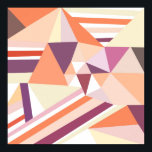 Modern abstract coral pink geometrical pattern poster<br><div class="desc">A modern abstract geometric coral, pink, purple and white shapes pattern.An artistic pastel colours geometrical lines striped design on white background.Get this cool abstract triangles squares stripes geometric pattern for her or anyone on any occasion.</div>