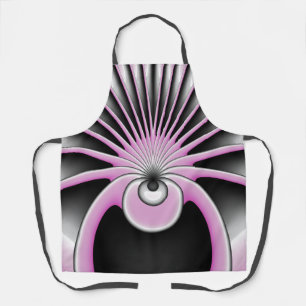 Modern Abstract Crazy Fractal Art Pattern Apron
