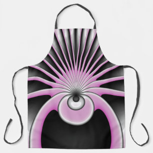 Modern Abstract Crazy Fractal Art Pattern Apron