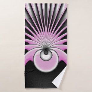 Modern Abstract Crazy Fractal Art Pattern Bath Towel
