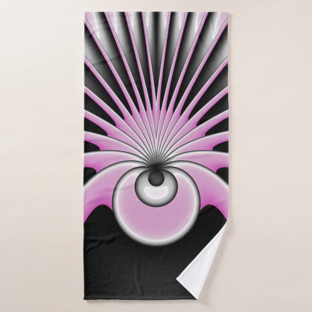 Modern Abstract Crazy Fractal Art Pattern Bath Towel (Bath Towel)