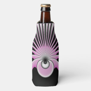 Modern Abstract Crazy Fractal Art Pattern Bottle Cooler