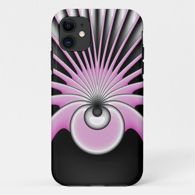 Modern Abstract Crazy Fractal Art Pattern Case-Mate iPhone Case (Back)