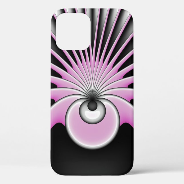 Modern Abstract Crazy Fractal Art Pattern Case-Mate iPhone Case (Back)