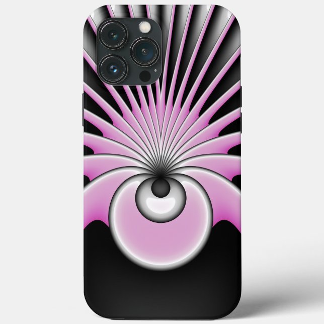 Modern Abstract Crazy Fractal Art Pattern Case-Mate iPhone Case (Back)