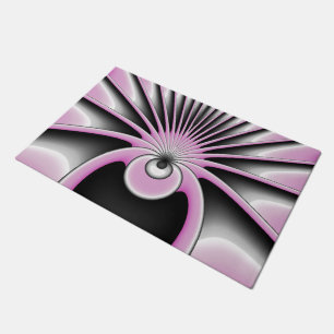 Modern Abstract Crazy Fractal Art Pattern Doormat