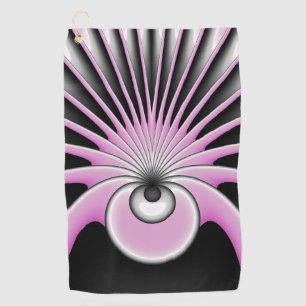 Modern Abstract Crazy Fractal Art Pattern Golf Towel
