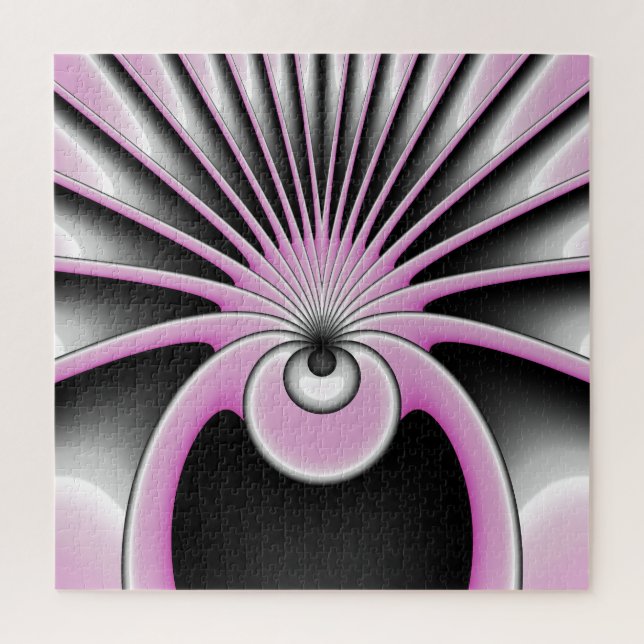 Modern Abstract Crazy Fractal Art Pattern Jigsaw Puzzle (Vertical)