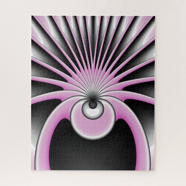 Modern Abstract Crazy Fractal Art Pattern Jigsaw Puzzle (Vertical)