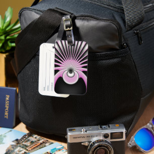 Modern Abstract Crazy Fractal Art Pattern Luggage Tag