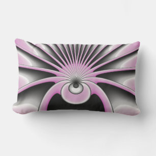 Modern Abstract Crazy Fractal Art Pattern Lumbar Cushion