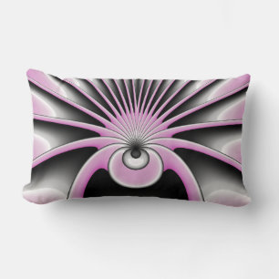 Modern Abstract Crazy Fractal Art Pattern Lumbar Cushion
