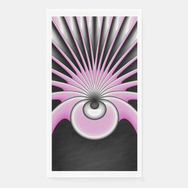 Modern Abstract Crazy Fractal Art Pattern Napkin (Front)