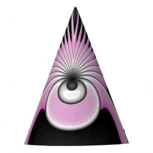 Modern Abstract Crazy Fractal Art Pattern Party Hat