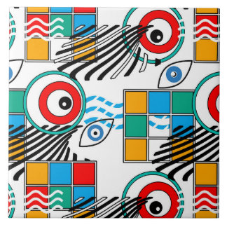 Modern abstract creative multicolored pattern ceramic tile