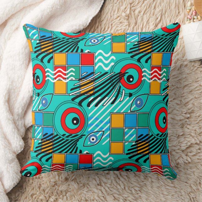 Modern abstract creative multicolored pattern cushion (Blanket)