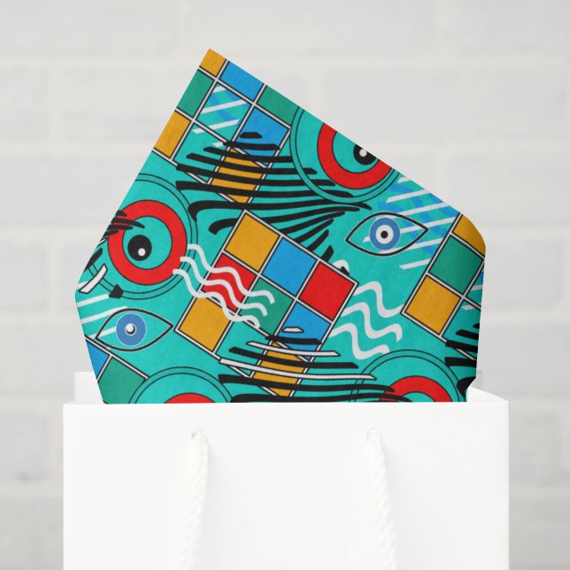 Modern abstract creative multicolored pattern tissue paper (Gift Bag)