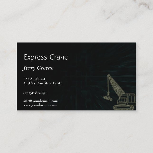 Modern Abstract Cube Construction Business Card (Front)