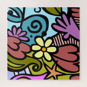 Modern Abstract Cubism Art Personalised Jigsaw Puzzle