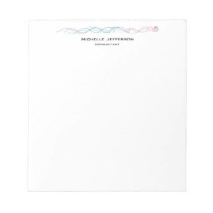 Modern Abstract Curves Modern Style Trendy Notepad