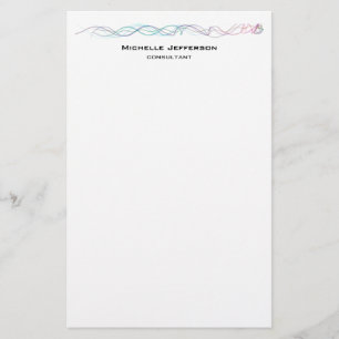 Modern Abstract Curves Modern Style Trendy Stationery