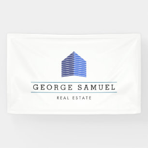 Modern Abstract Custom Home Logo Realtor Banner