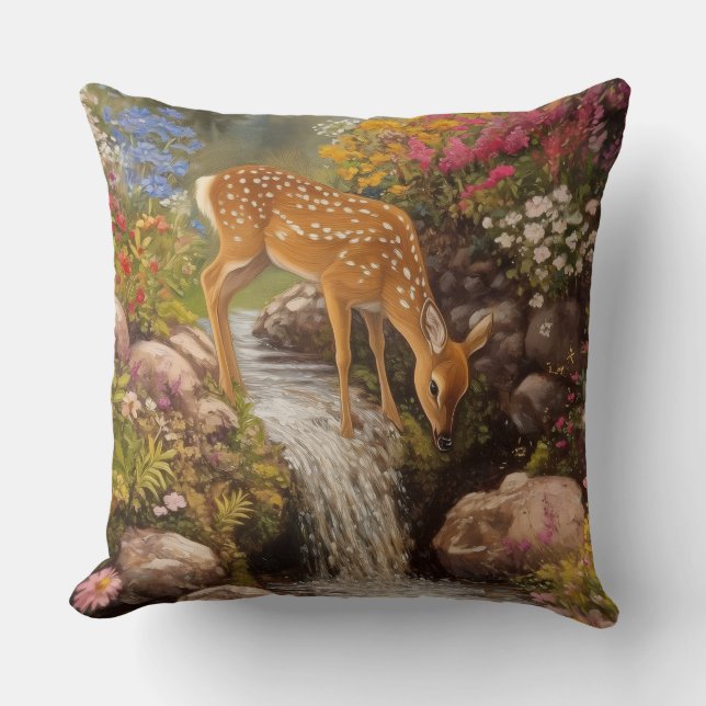 Modern Abstract Decorative Throw Pillow – Stylish  (Front)