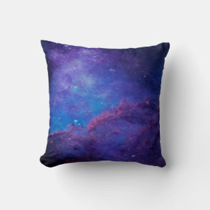 Modern Abstract Deep-Space Blue & Purple Cushion