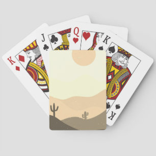 Modern Abstract Desert  Playing Cards