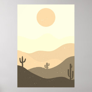 Modern Abstract Desert  Poster