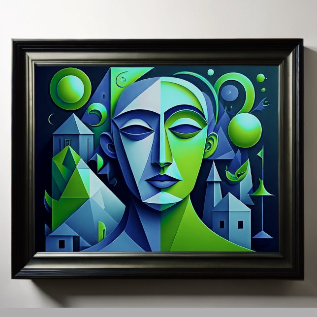 Modern Abstract Design Cubism Surrealism 4:5 Poster (Creator Uploaded)