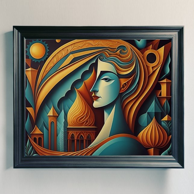 Modern Abstract Design Cubism Surrealism 4:5 Poster (Creator Uploaded)