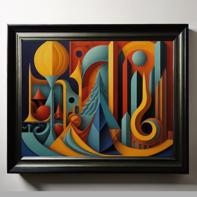 Modern Abstract Design Cubism Surrealism 4:5 Poster (Creator Uploaded)