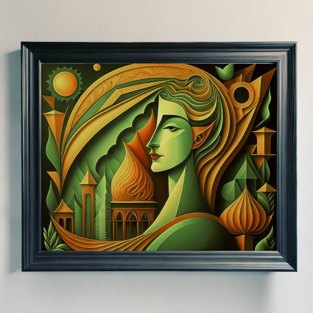 Modern Abstract Design Cubism Surrealism 4:5 Poster (Creator Uploaded)