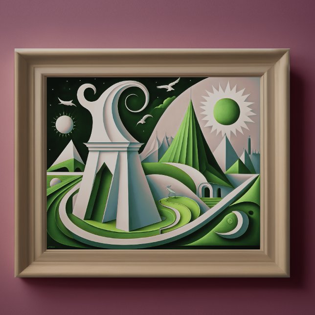 Modern Abstract Design Cubism Surrealism 4:5 Poster (Creator Uploaded)