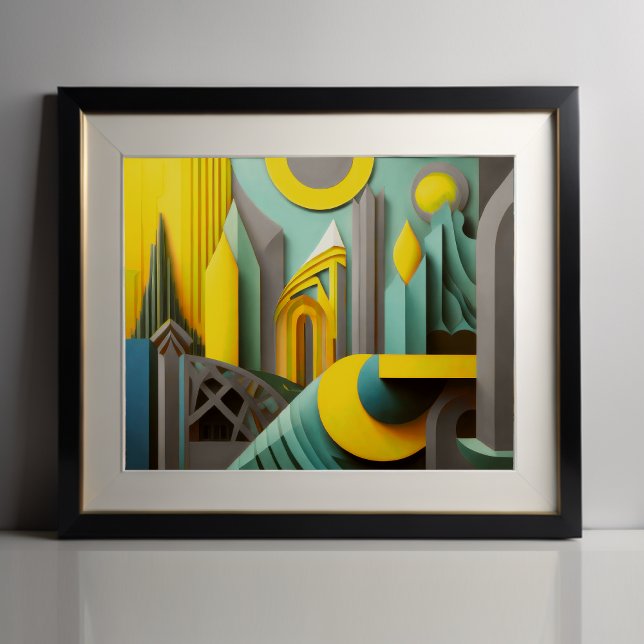 Modern Abstract Design Cubism Surrealism 4:5 Poster (Creator Uploaded)