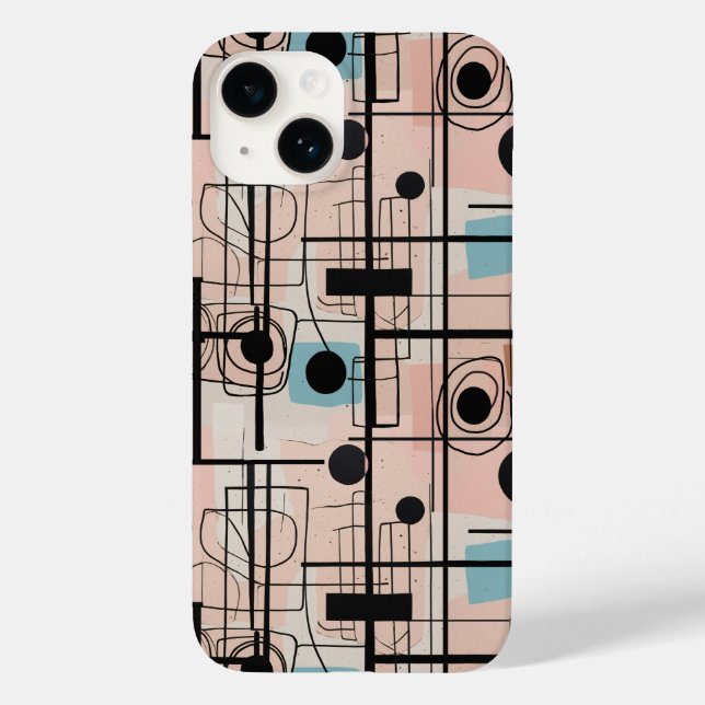 Modern abstract design, dynamic lines Throw Pillow Case-Mate iPhone Case (Back)